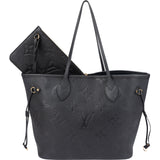 Louis Vuitton Noir Monogram Empreinte Leather Neverfull MM Shoulder Bag