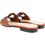 Gucci Brown Leather Interlocking G Slide Sandals (36,5)