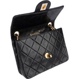 Chanel Quilted Lambskin 24K Gold Single Flap Crossbody Bag