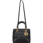 [🔄️B07 / F27] Christian Dior Quilted Lambskin Medium Lady Dior Handbag - vintageandkickz