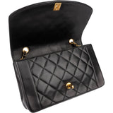 Chanel Quilted Lambskin 24K Gold Medium Diana Single Flap Crossbody Bag