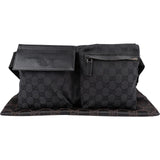 Gucci Monogram GG Canvas Black Belt Crossbody Bag