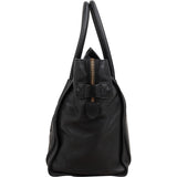 Céline Drummed Calfskin Luggage Handbag