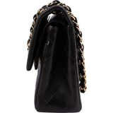 Chanel Quilted Lambskin 24K Gold Small Double Flap Shoulder Bag