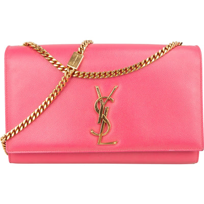 Saint Laurent Grain De Poudre Leather Kate Chain Crossbody Bag