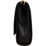 Prada Saffiano Leather Round Lock Flap Small Crossbody Bag