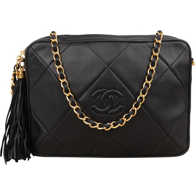 Chanel Quilted Lambskin CC Camera Crossbody Shoulder Bag