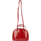 Gucci Red Microguccissima Patent Leather Dome Handbag - vintageandkickz