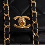 Chanel Quilted Lambskin 24K Gold Diana Single Flap Crossbody Bag