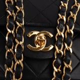Chanel Quilted Lambskin 24K Gold Small Double Flap Shoulder Bag