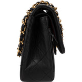 Chanel Quilted Lambskin Small 24K Gold Double Flap Shoulder Bag