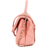 Chanel Quilted Caviar Leather Small Coco Top Handle Shoulder Handbag