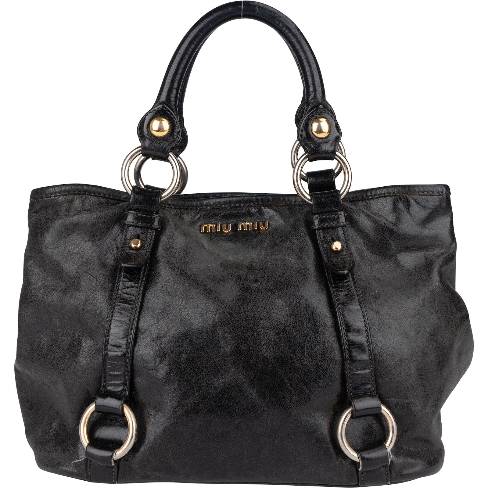 Miu Miu Vitello Lux Handbag - vintageandkickz