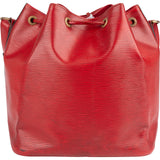 Louis Vuitton Red Epi Leather Sac Noé Petit Shoulder Bag