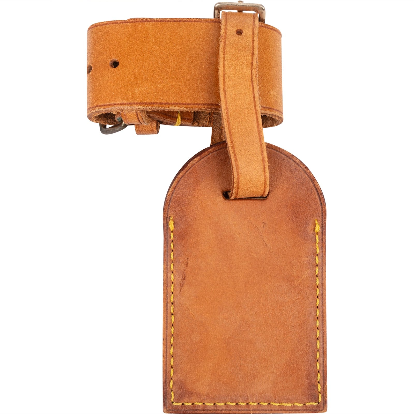 [🔄️B21 / F41] Louis Vuitton Vachetta Leather Luggage Tag - vintageandkickz