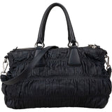 Prada Quiilted Nappa Leather Gaufre Satchel Handbag