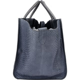 Celine Bleu Python Leather Phantom Handbag