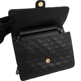 Chanel Quilted Lambskin 24K Gold Single Flap Shoulder Bag