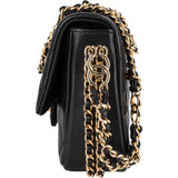 Chanel Quilted Caviar Leather Single Flap Crossbody Bag