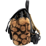 Coach CC Print Shearling X Jennifer Lopez Rucksack Backpack