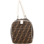Fendi Monogram Zucca Canvas Boston Bag Handbag - vintageandkickz