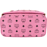 MCM Monogram Visetos Pink Stark Studs 2 in 1 Pochette Crossbody Bag Backpack