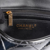 Chanel Quilted Patent Leather Mini Rectangular Single Flap Heart Chain Crossbody Bag