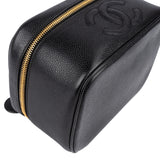 Chanel Caviar Leather Vanity Case Handbag - vintageandkickz
