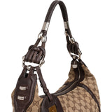 Gucci Monogram GG Canvas Hobo Knotted Handle Shoulder Bag