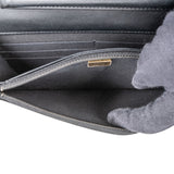 Chanel Quilted Caviar Leather Boy Wallet On Chain Crossbody Bag