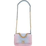 Chanel 19 Quilted Denim Sky Ombre Single Flap Crossbody Bag