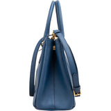 Prada Blue Saffiano Leather Small Galleria Handbag