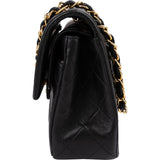 Chanel Quilted Lambskin 24K Gold Small Double Flap Shoulder Bag