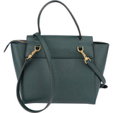 Celine Dark Green Grained Calfskin Nano Belt Handbag