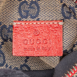 Gucci Grained Leather Monogram GG Canvas Web Stripe Crossbody Belt Bag