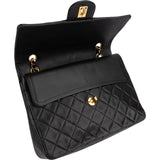 Chanel Quilted Lambskin Medium 24K Gold Double Flap Shoulder Bag