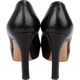 Gucci Black Leather Horsebit Malaga Peep Toe Platform Pumps (35)