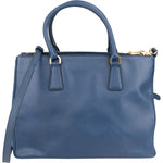 Prada Blue Saffiano Leather Galleria Handbag - vintageandkickz