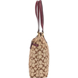 Coach Monogram Signature Stripe Tote Shoulder Bag