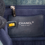 Chanel Denim Camellia Single Flap Crossbody Bag