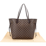 Louis Vuitton Monogram Damier Ebene Canvas Neverfull MM Shoulder Bag