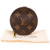 Louis Vuitton Monogram Canvas Round Coin Purse Wallet Bag Charm