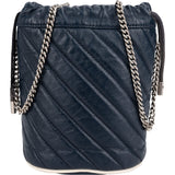 Gucci Matelassé Chevron Leather GG Marmont Mini Bucket Crossbody Bag
