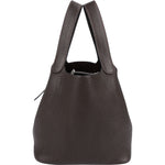 Hermès Brun Clemence Picotin Lock 22 (MM) Handbag - vintageandkickz