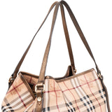 Burberry Haymarket Check Tote Shoulder Bag