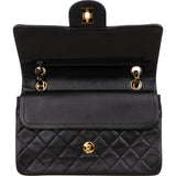 Chanel Quilted Lambskin 24K Gold Small Double Flap Shoulder Bag