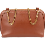 Celine Calfskin Chain Shoulder Triomphe Crossbody Bag