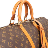 Louis Vuitton Monogram Canvas Keepall 55 Bandoulière Travel Bag