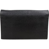 Gucci Grained Leather Interlocking GG Wallet On Chain Crossbody Bag