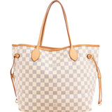 Louis Vuitton Monogram Damier Azur Canvas Neverfull MM Shoulder Bag